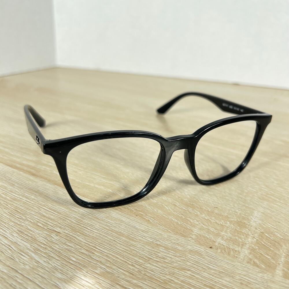 Ray-Ban Eyeglasses RB7177 2000 FRAMES ONLY Polished Black Square 51-18-140